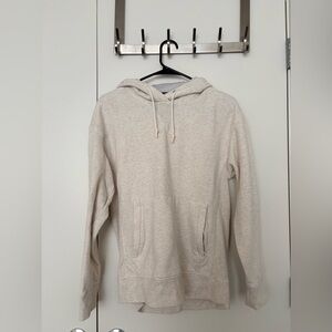 Cream Hoodie with Front Pocket